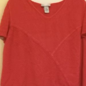 Women's 3X Catherines Hot Pink Short Sleeve Blouse